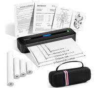 Phomemo M832 Impresora Termica A4,Impresora Portatil Inalambrica,300DPI,para Hogares y Oficinas,Impresoras Sin Tinta Compatible con Android y iOS,con Maletín de Transporte y 4 Rollos de Papel Térmico