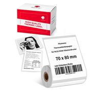 Phomemo Papel De Etiquetas Térmico Para Impresora De Etiquetas M220 M250 M221 M421, Etiquetas Autoadhesivas Multifuncionales Para Oficina, Almacén, Etiquetas De Dirección, 70x80mm, 100 Etiquetas/Rollo
