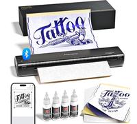 Phomemo TP81 Impresora Tattoo con 4 Gel de Transferencia de Tatuajes, Impresora para Tatuajes con 20 Piezas de Papel de Transferencia, Impresoras Térmica Tattoo Temporales