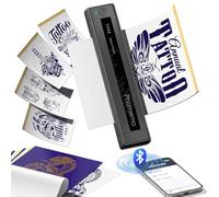 Phomemo TP88 - Impresora de plantillas de transferencia de tatuajes, impresora térmica de tatuajes con 10 piezas de papel de transferencia, máquina de tatuaje Bluetooth para artistas del tatuaje,