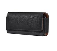 Phone Belt Pouch Cow Leather Mobile Clip Case Men Waist Bag Holster para Móviles y Smartphones(Black,L(6.7-6.9 Inch))