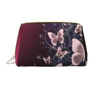 Phone Booth in London Streets - Bolsa de maquillaje portátil de piel estampada con diseño impreso de ancho completo, Mariposas hermosas, Talla única