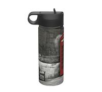 Phone Booth in London Streets Printing Travel 510.3 g Sports Insulated Kettle Water Bottle Stainless Steel Kettle Portable Cup