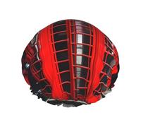 Phone Booth London Street Print - Gorro de ducha reutilizable de doble capa, mantiene el cabello seco, se adapta a todas las cabezas