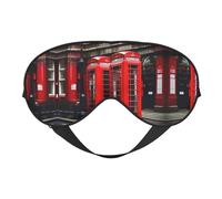 Phone Booth London Street Print - Máscara de dormir unisex de doble cara, ideal para dormir profundamente y cuidado de la piel