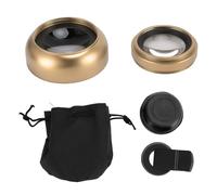 Phone Camera Lens,Universal Detachable Magnetic Phone Lens Filter Kit,2 en 1 Mobile Phone Lens Pro Lens Kit,with Smartphone Tablet Take Photos (Oro)