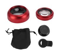 Phone Camera Lens,Universal Detachable Magnetic Phone Lens Filter Kit,2 en 1 Mobile Phone Lens Pro Lens Kit,with Smartphone Tablet Take Photos (Rojo)