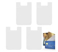 Phone Card Holder, 4 x Adhesive Wallet for Back of Phone, Slim Silicone Sticky Pocket, Secure Card Sleeve for ID, Credit Cards, Smartphone Grip for Women and Men, 4 Pieces