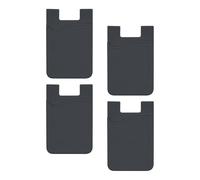 Phone Card Holder Stick On, 4X Adhesive Sticker Back of Phone Wallet, Cellphone Accessories, Silicone Material, Sticky Pocket for Cards, Smartphone Case Grip, Convenient Storage Solution, 5.6x8.6cm