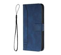 Phone Case for compatible with Samsung Galaxy A03S Hand Strap PU Leather Card Slots Cover Flip Folio Wallet Magnetic Closure