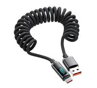 Phone Charger Cord | 120 W Cell Phone Charge Cord | Overcharge Prevention | Fast Charging Spring Cords | For Laptop Watch Smartphone Home Travel Car Dorm Gym School University Business