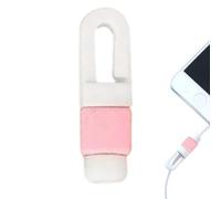 Phone Charger Cord Protector, Cable Protector Wrap, ABS+Silicona Rubber Cute Design Smartphone Wire Management Solution, Durable and Flexible Cable Sleeve for Travel, Business Trip, Dorm, 2 x 1 x 0,5