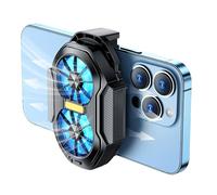 Phone Cooler, Double-Fan Cell Phone Cooler, Heat Dissipation Tool for, Clip-On Smartphone Cooling, Efficient Fan System, Watching Videos Music Listening Daily Use, 2.45x1.3 inches