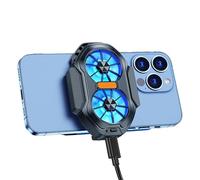 Phone Cooler, Double-Fan Cell Phone Cooler, Heat Dissipation Tool for, Clip-On Smartphone Cooling, Efficient Fan System, Watching Videos Music Listening Daily Use, 2.45x1.3 inches