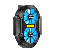 Phone Cooler for Game, Double-Fan Mobile Cooling Pad, Clip-On Heat Dissipation Tool, Lightweight Silent Operations Accessory for Smartphone Game Video Streaming Music Listening 3.41x2.45x1.3in