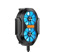Phone Cooler, play session Phone Fan, Smartphone Cooling Pad, Clamp-On Twin Fans Design, Fast Heat Management, Streaming and Movie Use, Mobile Video Tool, 8.65x6.23x3.3cm