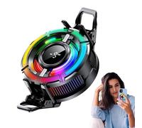 Phone Cooler, Portable RGB Cooling Fan with Smart Temperature Control, High-Speed Smartphone Cooler for Playing, Vlogging, Video Calls, Live Streaming, Overheating Prevention