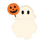 Phone Figurine, Halloween Ghost Decor, Mini Stick on Sculpture, 0.98x0.59x1.38 Inches Reusable Adhesive Backing, Compact Cute Design, Perfect for Phones, Tablets, Dashboards, Seasonal Use
