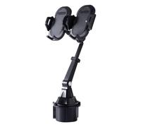 Phone Holder - ABS Silicone Universal | Double Cup Car Cradles | Secure And Stable Cup Holder Phone Mount, Cell Phone Automobile Cradles Smart Phone, Phone, Cell Phone, Mobile Phone, Black