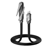 Phone Holder Charger Cable - 240W Type-C To Type-C T-Shaped Cord for Home | Invisible Charging Wire with Flexible Bend Support & Compact Grip Design for Office, School, Travel, Vacation, Apartment, Wa