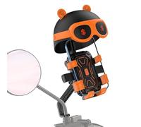 Phone Holder For Bike - Handlebar Clamp Weather-Resistant | Bike Phone Mount | Rotatable Mini Helmet Visor Shock Absorption Anti-Scratch For Navigation Video Recording Call Mountain City Touring Commu