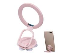 Phone Holder Magnetic - Double Sided Suction Cup Alloy Stand, Strong Adhesive Desk Phone Mount for Cellphone, 360 Rotatable Compact Holder, Portable Heavy Duty | for Home Bedroom Living Room