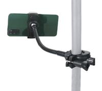 Phone Holder Mount, Microphone Stand Clip, Adjustable Gooseneck Arm, Flexible Rotation Design, Secure Non-Slip Grip, Perfect for Music Studios and Use in Clubs or Drum Lessons