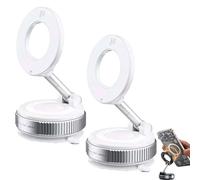 Phone Holder, Soporte MagnéTico Ajustable Al VacíO, Soporte Plegable Giratorio De 360° para Salpicadero De Coche, Gimnasio, Espejo, Escritorio (2 Piezas Blancas)