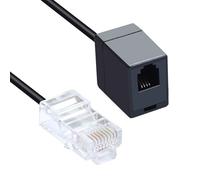 Phone Lines To Ethernet Adapter - 14 Inch Converter Cable, Teléfono Connector, Jack Adapter | Durable Connector Efficient Signal Transfer Compatible Landline Telephone Service Easy Installation Use