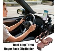 Phone Ring Holder Grip - Horizontal Vertical Folding Stand, Finger Ring Rotation Advantage, Secure One-Hand Support, Smartphone Accessory for Working, School, Home, Travel, Dorm, Desk, Kitchen