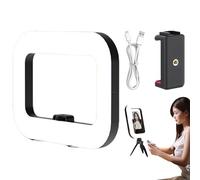 Phone Ring Light - Handheld Stabilizer LED Fill Lamp, Portable Rechargeable Selfie | Bright Adjustable Camera for Live Streaming, Makeup Tutorial, Video Recording, Product Photography Indoor Outdoor
