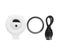 Phone Selfie Light, Magnetic Portable Fill Light with Stepless Dimming 2500K to 8500K, Adjustable Color Temperature and Multi Angle Design with 1/4 Inch Screw Hole for Live Streami (Blanca)