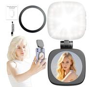 Phone Selfie Light, Magnetic Ring Light, 3,94 x 2,95 x 1,3 pulgadas 5 niveles Brightness, Recargable Portátil Gadget, Plegable Mirror for Makeup Vlog Photography, Live, Travel