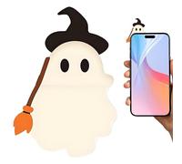Phone Small Figurines, Halloween Ghost Decor, 0.98x0.59in Peel Stick Smartphone Decoration, Cute Dashboard Accessory, Portable Ghost Decals for Cell Phones, Tablets, Car Dashboards