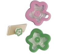 Phone Socket 2Pcs Universal Expanding Flower Socket Mobile Phone Stand and Grip with a Swappable Top for Phones Tablets Green