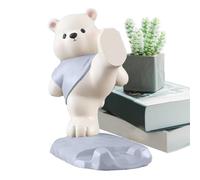 Phone Stand | Anti-Slip Resin Bear Adjustable Figurines | Lightweight Portable Camera Tripod for Table Offices Home Outdoor Travel Vlogging Filming Video Live Streaming Calling