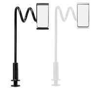 Phone Stand For Bed - Flexible Gooseneck Arm Adjustable Clamp Bracket, 360 Degree Rotation Provides Comfortable Viewing Angle, Strong Grip Mount Supports Stable Position Hands Free Mobile Holder For N