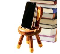 Phone Stand for Desk - Soporte para mesa de madera, soporte para teléfono celular con diseño de orejas de animales | Decorative Wooden Desk Stand for Home Kitchen Bedroom Vanity Nightstand Apartment