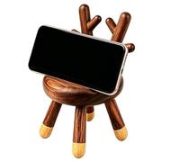 Phone Stand for Desk - Soporte para mesa de madera, soporte para teléfono celular con diseño de orejas de animales | Decorative Wooden Desk Stand for Home Kitchen Bedroom Vanity Nightstand Apartment