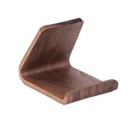 Phone Stand For Desk - Wooden Smartphone Holder | Desktop Cell Phone Bracket | Black Walnut Wood Size 5.8x8x6.5cm Compact For Men Women Students Tech Lovers Home Office Apartment Kitchen Living Room B