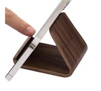 Phone Stand for Desk - Wooden Smartphone Holder, Desktop Cell Phone Bracket for Stable Viewing and Hands Free Use, Compact Desk Accessory for Home Office Study and Daily Device Support, Simple Stand