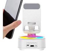 Phone Stand Speaker - Non Slip LED Lights Audio Gadgets, Adjustable Angle Foldable Phone Holder with Cable Management, Sturdy Base, Ideal for Friend Live Streaming Home Indoor School Bedroom