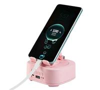 Phone Stand with Speaker - 7.48 Inch Portable Audio Stand | Clear Sound Wireless Speaker with Ambient Lights, 360 Rotating for Live Streaming, Home Indoor Office and School