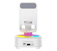 Phone Stand with Speaker, Clear Sound Portable Audio Gadgets, Phone Speaker Stand for Live Streaming, Home, Office, Interior, Bedroom Use