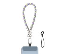 Phone Wrist Strap Luxury Design | Nylon 20cm Stainless Insert Secure Tether Anti Loss Lanyard Durable | Elegant Textured Accessory Universal Keychain Camera Id Tag Holder | Travel Commute School Daily