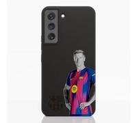 PHONECASES3D - Funda Móvil Compatible con Samsung Galaxy S22 Plus/Pro Oficial de FC Barcelona Compostable A Base de Plantas Black