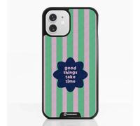 PHONECASES3D - Funda Móvil para Apple iPhone 12 Jess Rachel Sharp - Good Things Take Time - Carcasa con Efecto 3D Patentado - Protección Ligera y Resistente - Negro