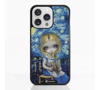 PHONECASES3D - Funda Móvil para Apple iPhone 13 Pro Jasmine Becket - Diseño Alice in a Van Gogh Nocturne - Carcasa con Efecto 3D Patentado - Protección Ligera y Resistente - Negro