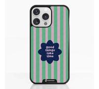 PHONECASES3D - Funda Móvil para Apple iPhone 14 Pro MAX Jess Rachel Sharp - Good Things Take Time - Carcasa con Efecto 3D Patentado - Protección Ligera y Resistente - Negro