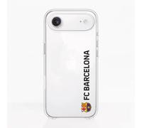PHONECASES3D - Funda Móvil para Apple iPhone 17 Air FC Barcelona - Vertical - Diseño Transparente - Protección Ligera y Resistente para móvil - Blanco